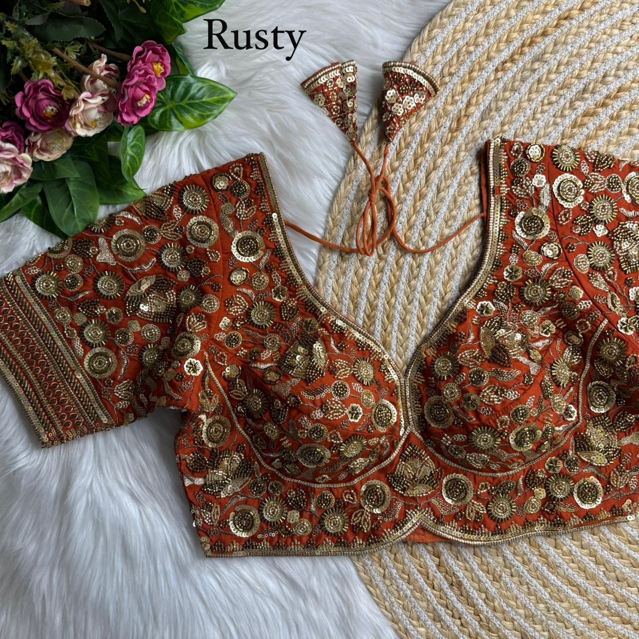 Sabyasachi Beadswork Saree Blouse