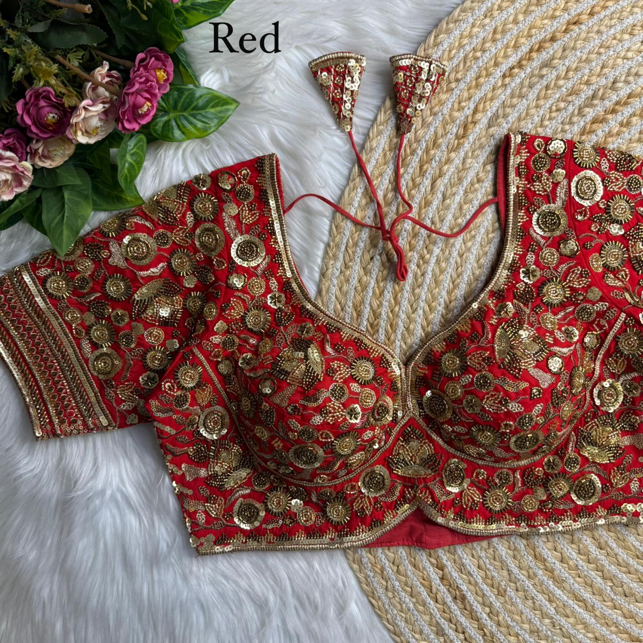 Sabyasachi Beadswork Saree Blouse