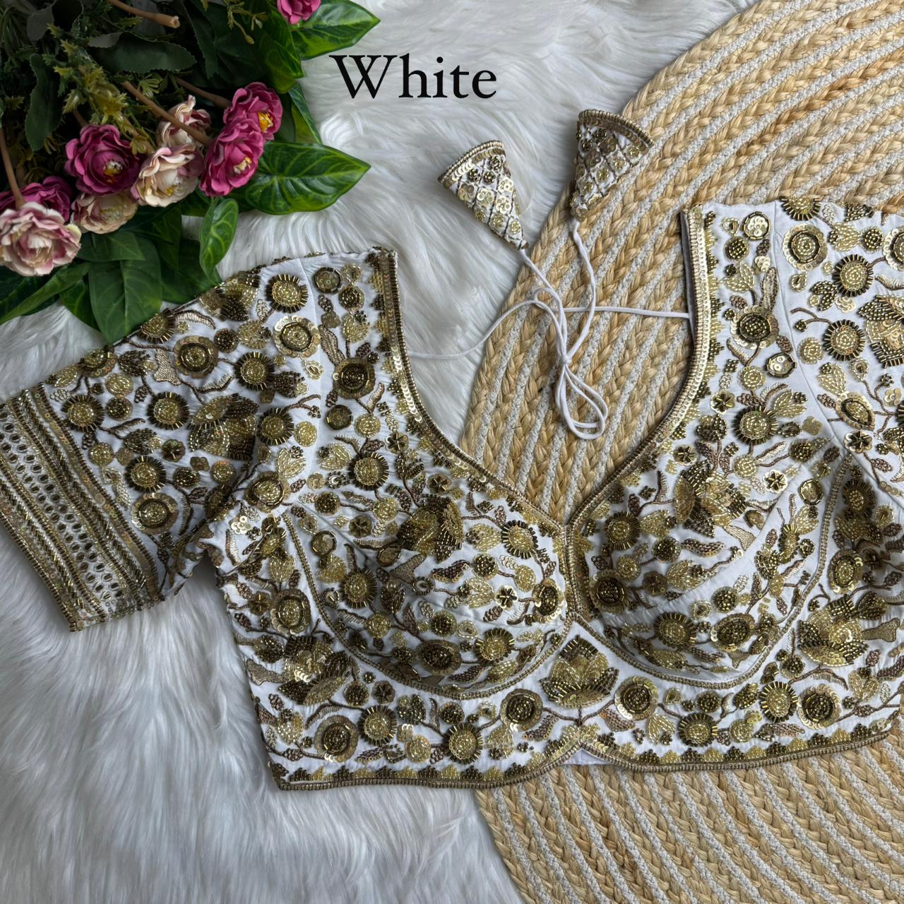 Sabyasachi Beadswork Saree Blouse