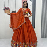 Festive Shimmer Embroidered Lehenga