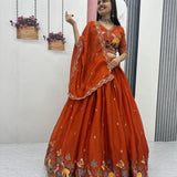 Festive Shimmer Embroidered Lehenga