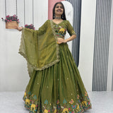 Festive Shimmer Embroidered Lehenga