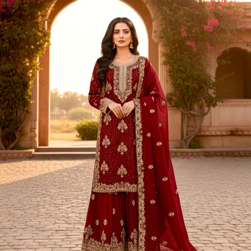 Designer Classy Gmy Silk Suit