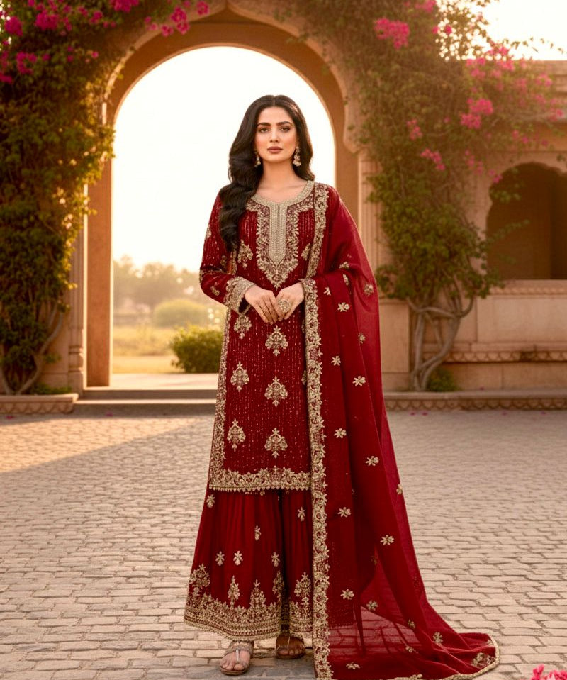 Designer Classy Gmy Silk Suit