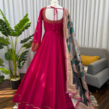 Elegant Ethnic Silk Anarkali Gown