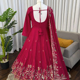 Designer Pink Festive Anarkali Plazzo