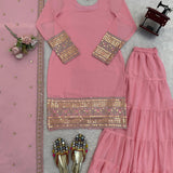 Exclusive Baby Pink Top Sharara