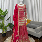 Crafted Textured Georgette Suit