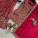 Crafted Textured Georgette Suit