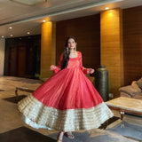 Lavish Silk Flared Anarkali Suit