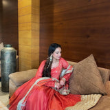 Lavish Silk Flared Anarkali Suit