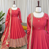 Lavish Silk Flared Anarkali Suit