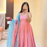 Premium Chinon Silk Anarkali Gown