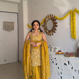 Stunning Embroidered Silk Suit