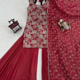 Stunning Embroidered Silk Suit