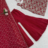 Stunning Embroidered Silk Suit