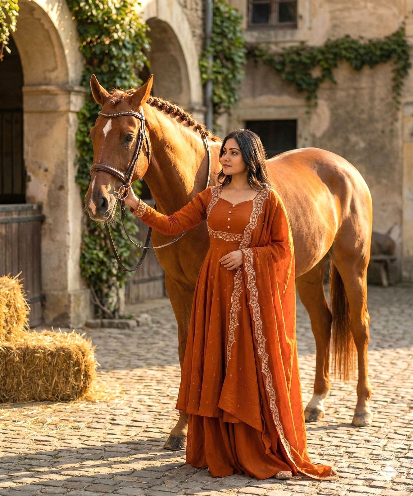 PLUS SIZE 2482 MEHRU PURPLE SUIT