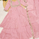 PLUS SIZE 2482 MEHRU PURPLE SUIT