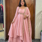 PLUS SIZE 2482 MEHRU PURPLE SUIT