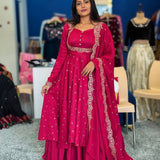 PLUS SIZE 2482 MEHRU PURPLE SUIT