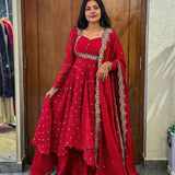 PLUS SIZE 2482 MEHRU PURPLE SUIT