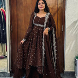 PLUS SIZE 2482 MEHRU PURPLE SUIT