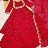 PLUS SIZE 2482 MEHRU PURPLE SUIT