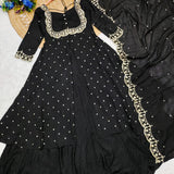 PLUS SIZE 2482 MEHRU PURPLE SUIT