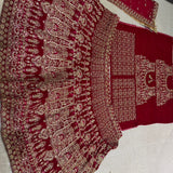 plus size sindoor wedding lehenga