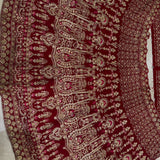 plus size sindoor wedding lehenga