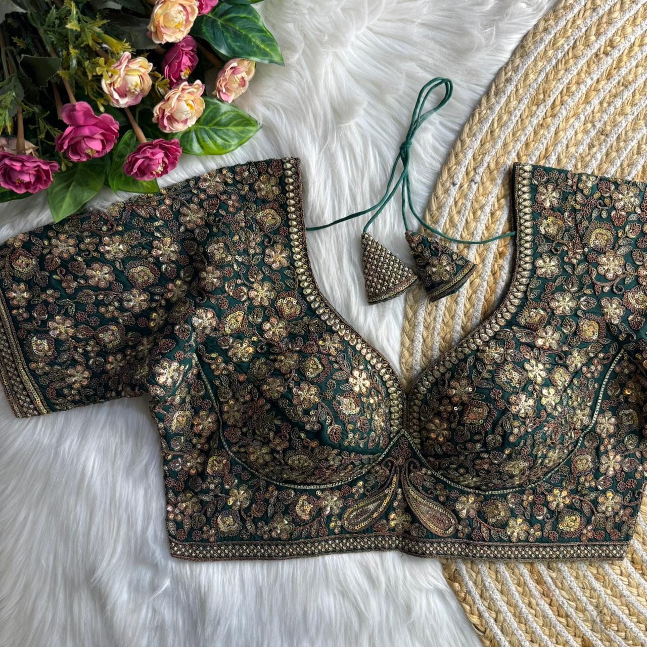 Beautiful Embroidered Saree Blouse