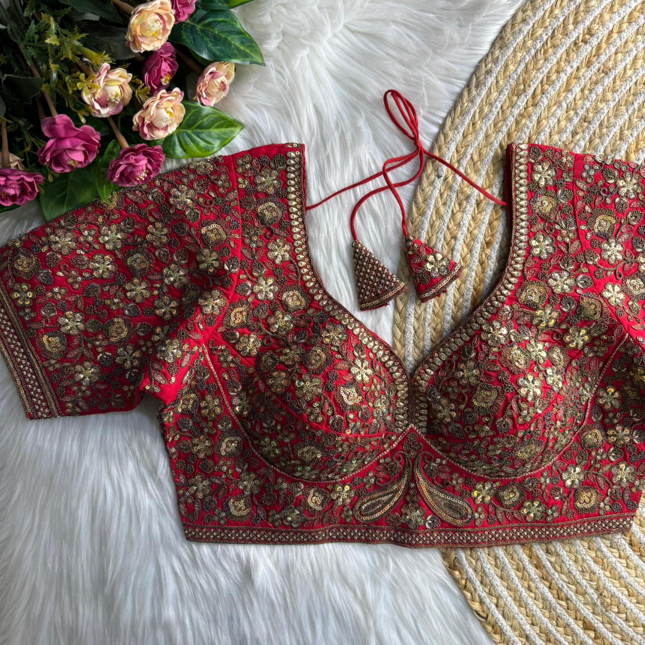 Beautiful Embroidered Saree Blouse