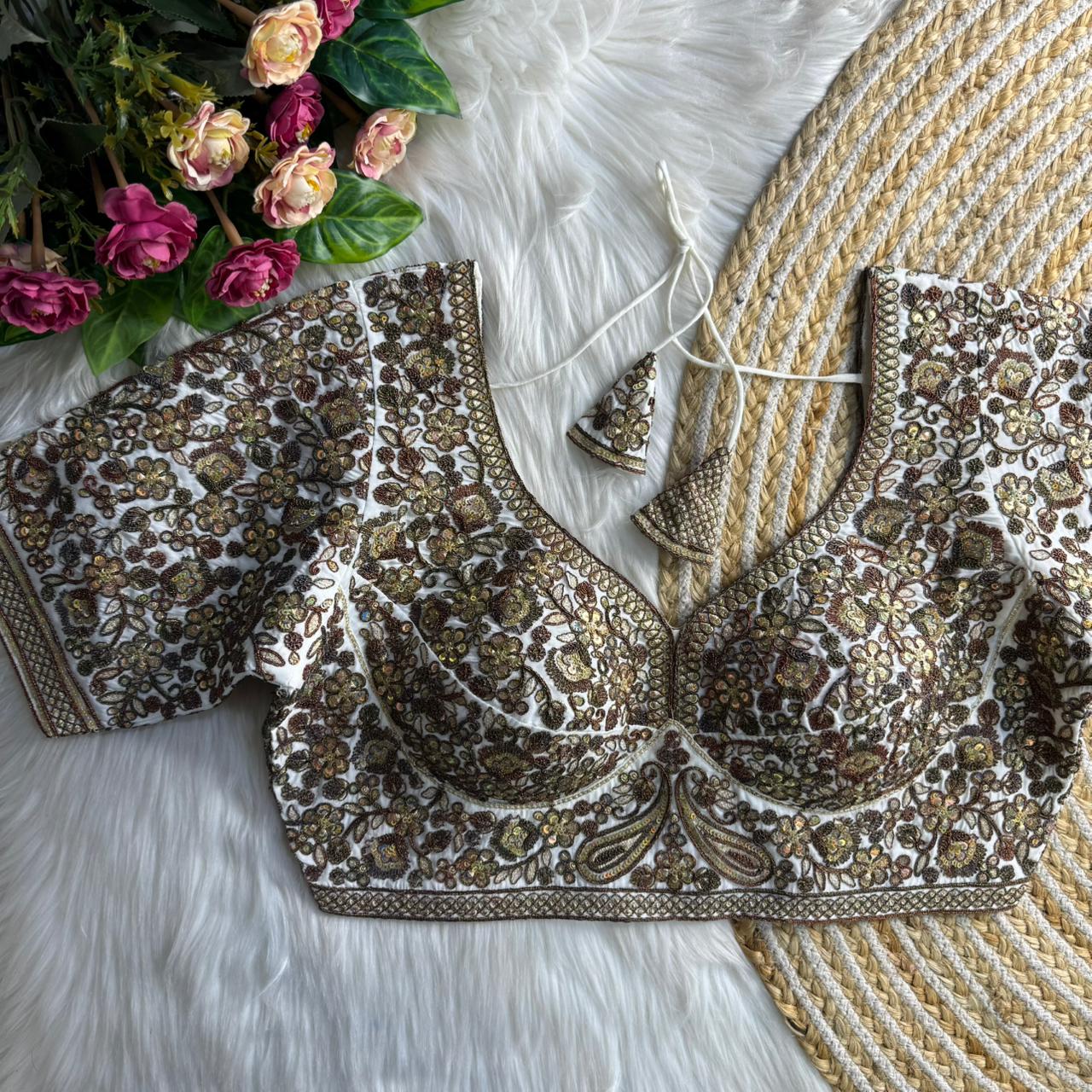 Beautiful Embroidered Saree Blouse