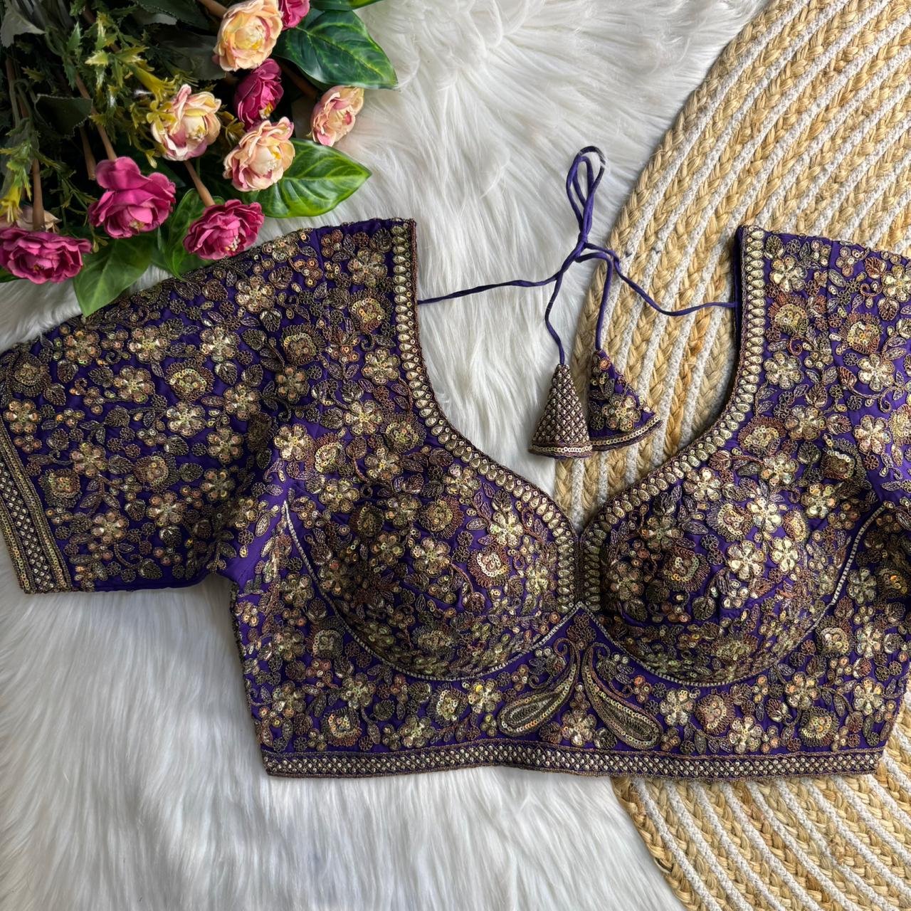 Beautiful Embroidered Saree Blouse