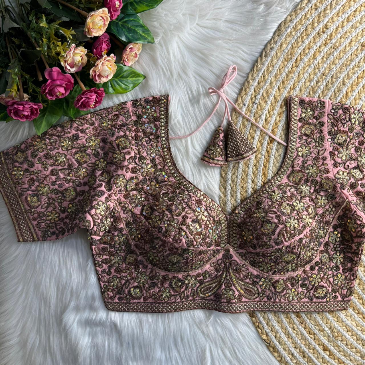 Beautiful Embroidered Saree Blouse