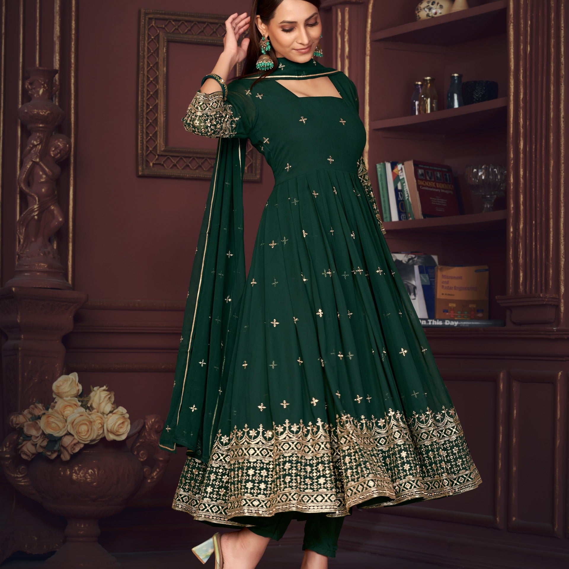 Stunning Embroidered Anarkali Suit