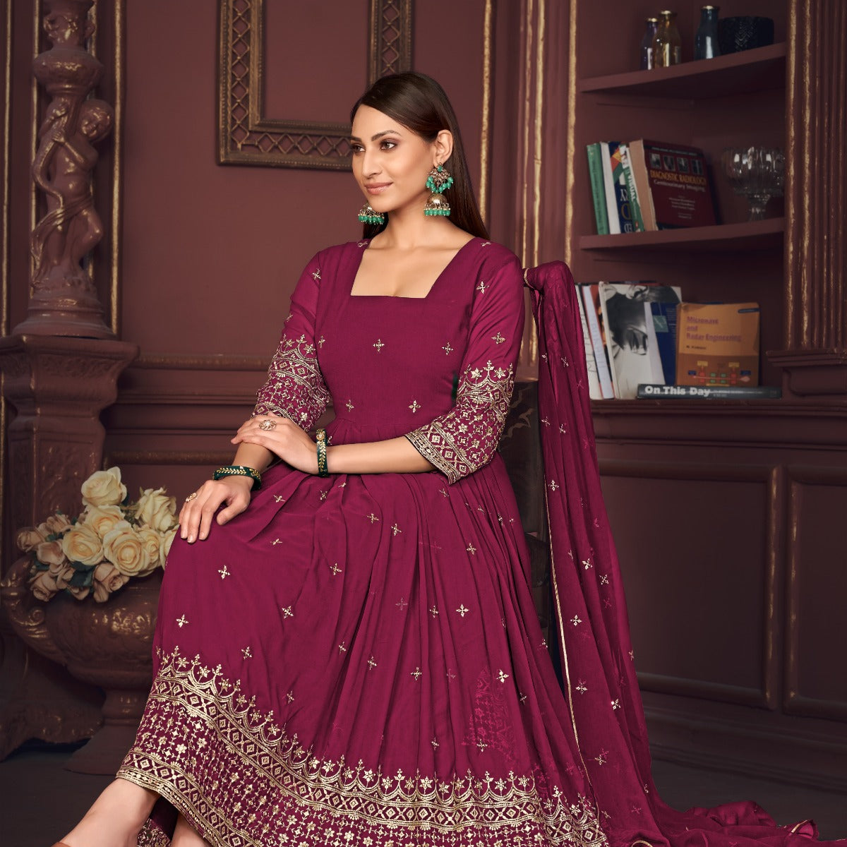 Stunning Embroidered Anarkali Suit
