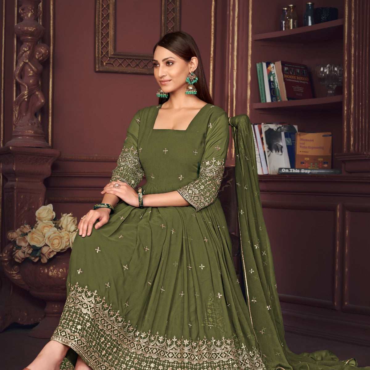 Stunning Embroidered Anarkali Suit