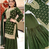 Gorgeous Gmy Silk Top Sharara