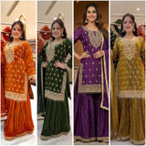 Gorgeous Gmy Silk Top Sharara