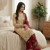 Glorious Embroidered Gmy Silk Suit