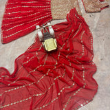 Mirror Work Ready To Wear Saree