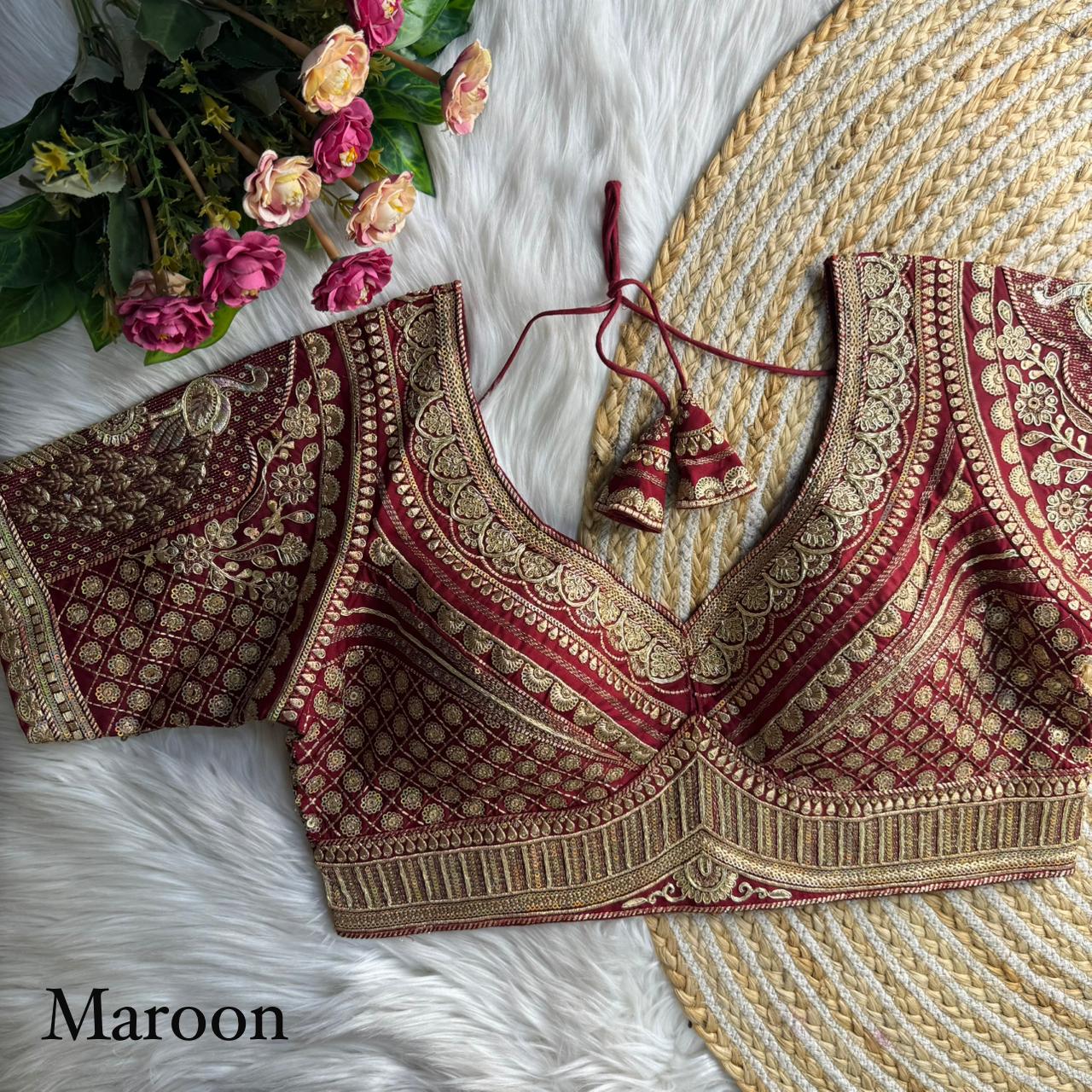 Sabyasachi Silk Embroidered Blouse