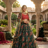 Lavish Orangaza Floral Printed Lehenga
