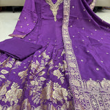 Elegance Banarsi Silk Anarkali Suit