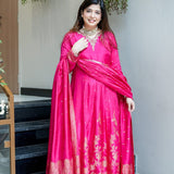 Elegance Banarsi Silk Anarkali Suit