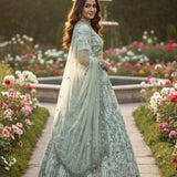 Green Premium Diamond Silk Lehenga