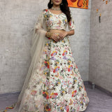 White Bridal Emrboidered Lehenga