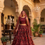 Lavish Orangaza Floral Printed Lehenga