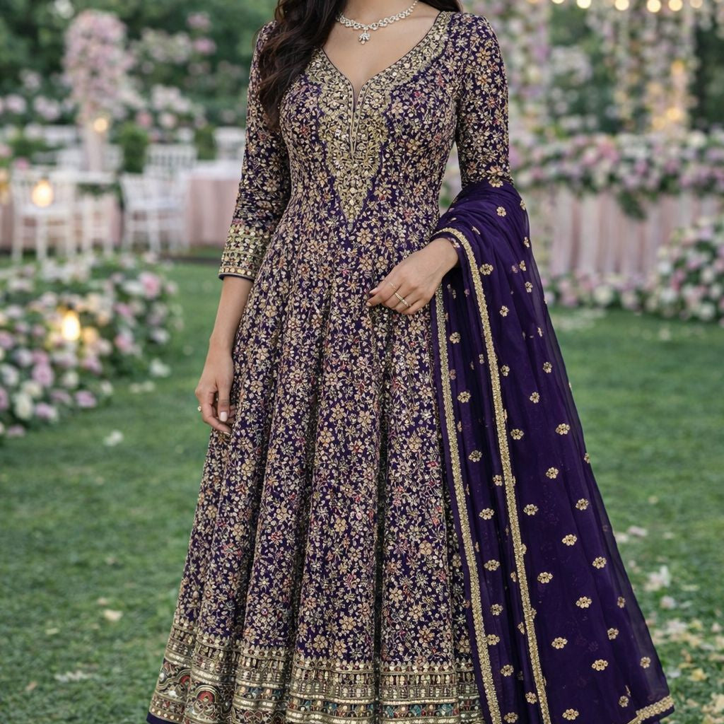 Lavish Embroidered Premium Anarkali Gown